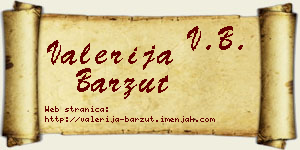 Valerija Barzut vizit kartica